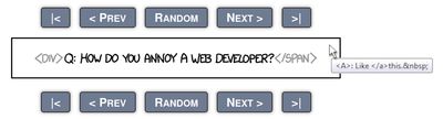 Bild von ärgerlich falschem HTML-Code