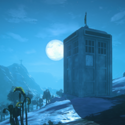 Image of the Tardis in EQN Landmark