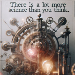 cyberpunk based image saying "There is a lot more science than you think".